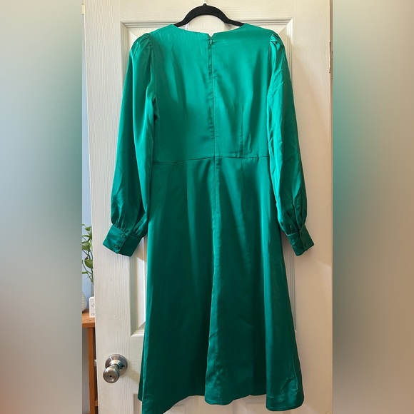 Ann Taylor Elegant Teal Wrap Dress - Picture 4 of 7